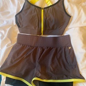 FABLETICS 2 piece running shorts and sports bra